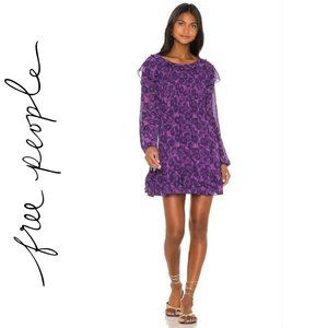 NWT Free People Violet Bead Detail Babydoll Dress XS